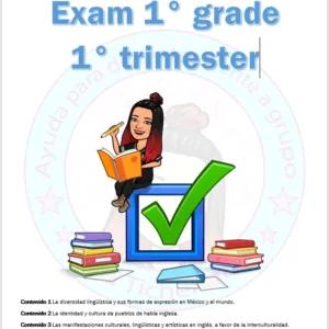 Bundle Examen de inglés Primer Trimestre 1° 2° 3° grado - Ciclo 2024 2025
