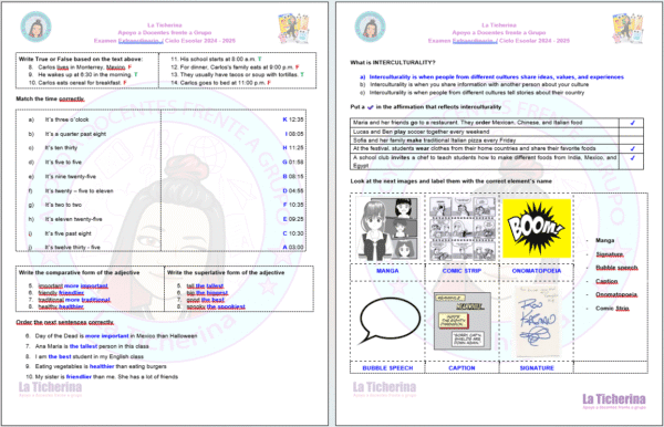 Examen Extraordinario de Inglés Contenidos 1 - 14 / 1° de Secundaria 2024 - 2025 - Imagen 2