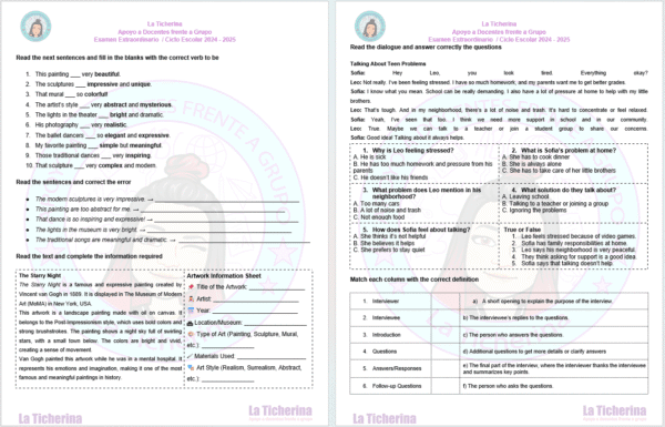 Examen Extraordinario de Inglés Contenidos 1 - 14 / 2° de Secundaria 2024 - 2025 - Imagen 2