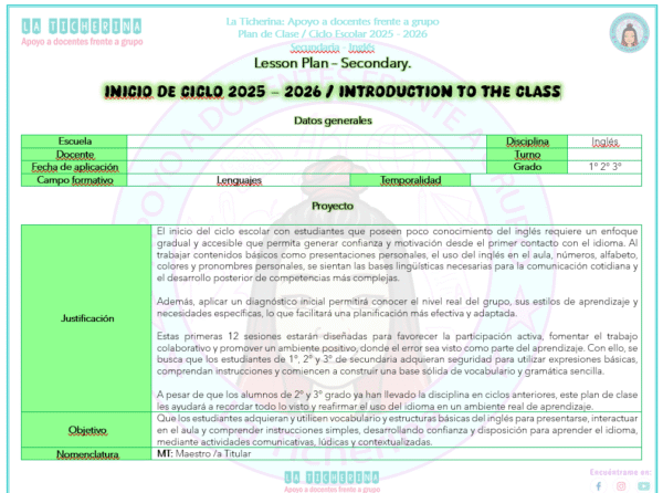 Planeación inicio de clases Septiembre | Regularización 1° 2° 3° de Secundaria | Ciclo 25-26