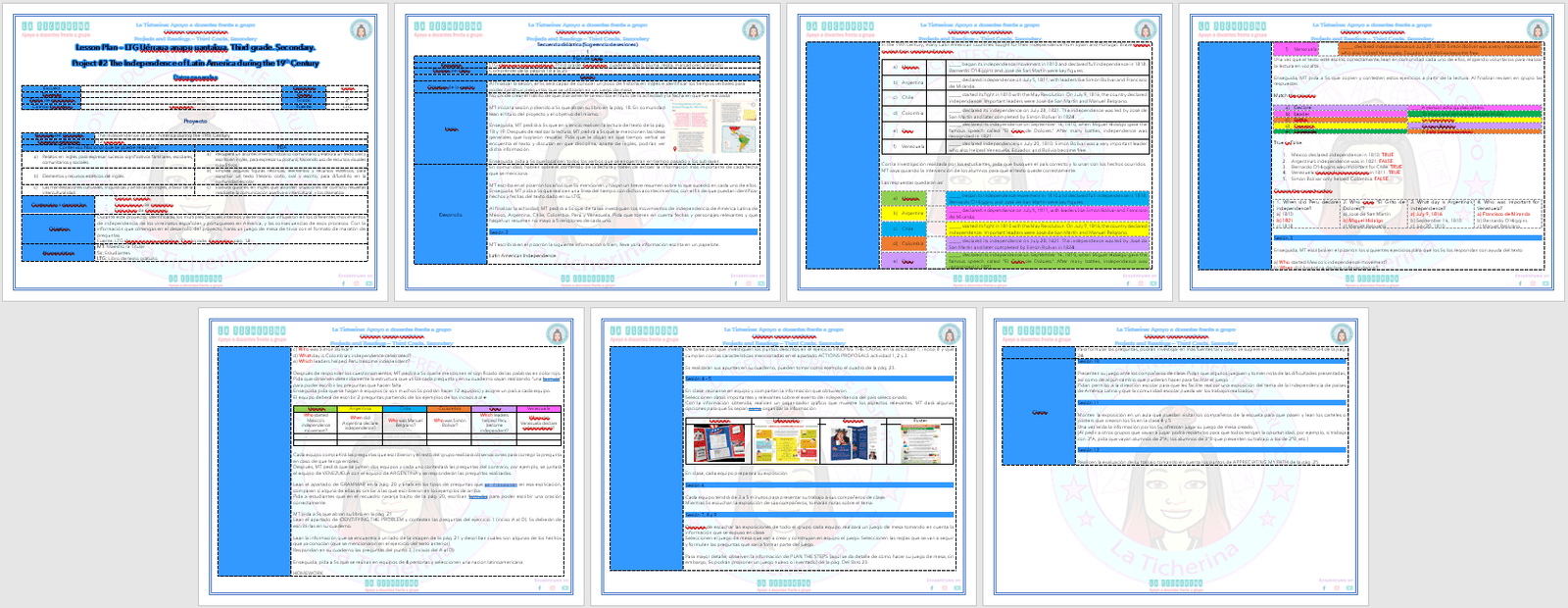 Planeación de LTG de Inglés Secundaria | Projects and Readings 3° | Project 2 The independence of Latin America during the 19th Century - Imagen 2