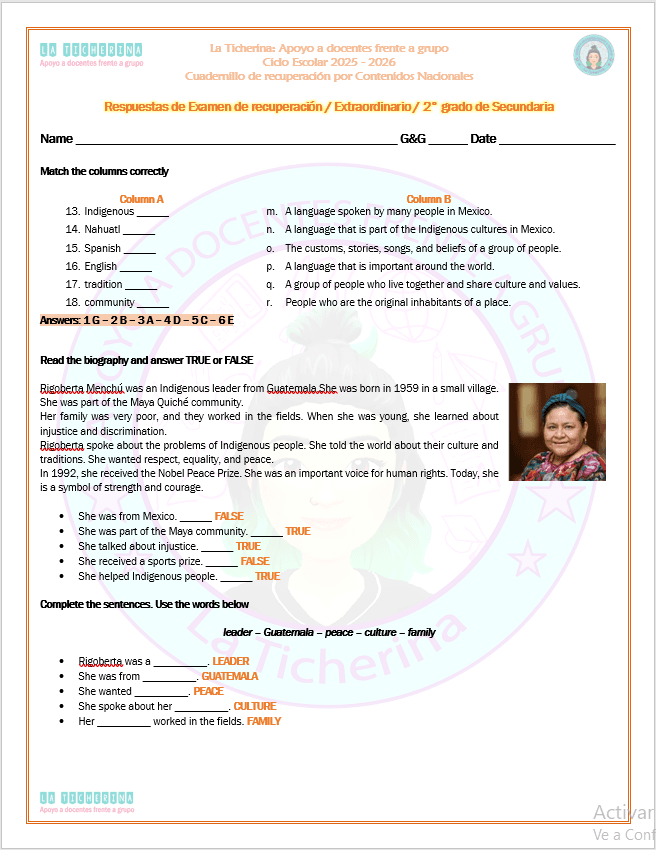 Examen extraordinario de inglés / 2° de Secundaria Ciclo 2025 - 2026 - Imagen 4